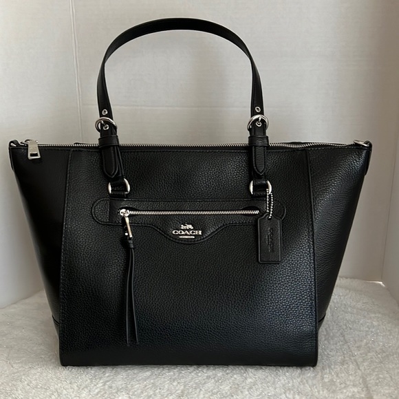 Brand new leather Coach tote bag with crossbody long handle - Picture 1 of 17